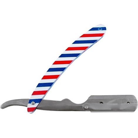 TRADE SHOP - Rasoio Barba American Barber Old Style A Mano Senza Mezza Lama Manico Protettivo -