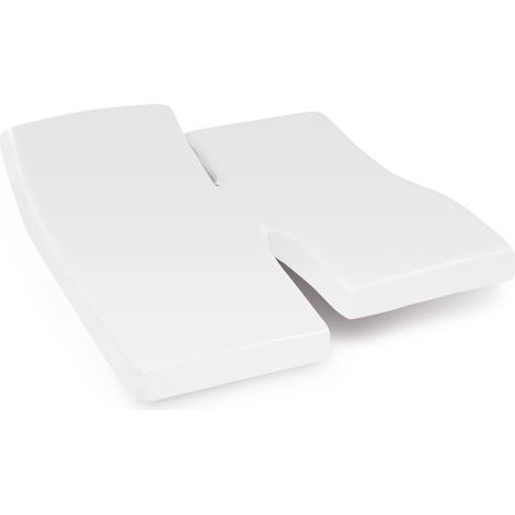 Drap housse relaxation uni coton ALTO - TPR Tête et pied relevable 2x80x200 cm (1/5)