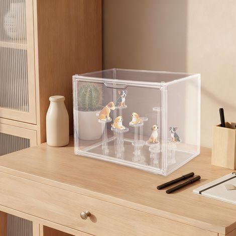 Klare Vitrine, Vitrine für Minifiguren, stapelbar für Blindbox-Figuren, 36x22x27 cm, schönes Aussehen