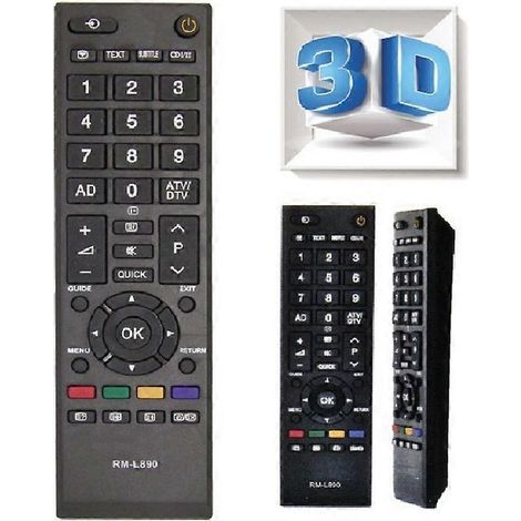 Neueste Universalfernbedienung als Ersatz für die Toshiba-TV-Fernbedienung, passend für alle Toshiba-Fernseher (LCD, HDT). (1/4)