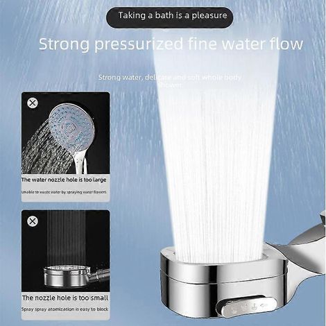 Pommeau de douche à pression, chauffe-eau de salle de bain à pression, pommeau de douche effet pluie, ensemble de bain domestique