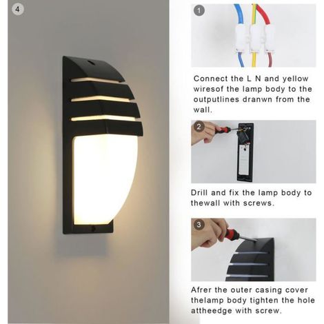 Applique Murale - 2 Pièces - LED 12W - IP65 Étanche - Blanc Chaud 3000K (1/5)