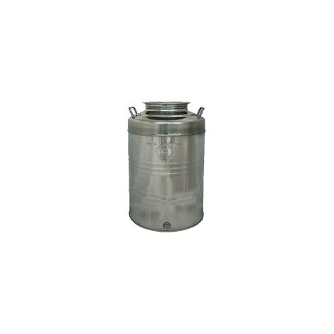 Contenitore fusto botte per olio Belvivere da 30 lt in acciaio inox 18/10 predisposizione rubinetto attacco 1/2' vino birra (1/2)