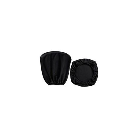 Housse de chaise de bureau en PU housse de fauteuil extensible amovible chaise pivotante protecteur étanche à l'huile pour banquet maison, noir