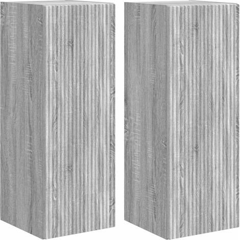 Maison Exclusive - Mobile TV da parete 2 pcs Grigio Sonoma 30 x 31 x 80 cm