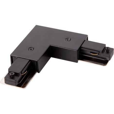 Connecteur pour rail 1 phase d’angle noir, alimentation centrale v2.0 Milagro (1/3)