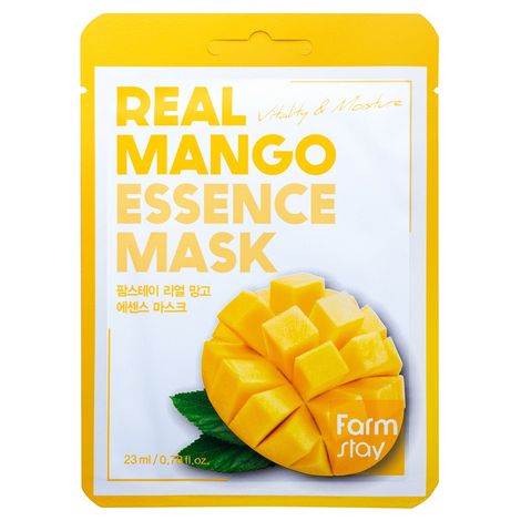Mascarilla facial Farmstay Real Essence de mango, 23 ml. (1/3)