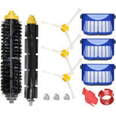 Kit de accesorios de repuesto para aspiradoras Roomba series 600, 650, 620, 651, 621, 615, 616 y 605. Incluye filtros de repuesto.
