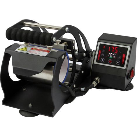Prensa de Calor para Tazas PixMax 11 oz Sublimación Digital Pantalla Táctil 200ºC Máquina Transferencia Térmica Profesional Incluye Cinta y Papel Compatible 5–17 oz