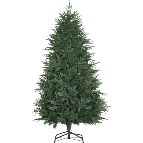 Albero di Natale, cedro artificiale, aspetto realistico, montaggio rapido, in plastica, verde, 114 x 114 x 180 cm, da assemblare sul posto. (1/5)