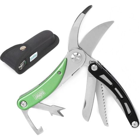 Sécateurs pliants multi-outils de jardin 5 en 1 avec gaine (1/4)