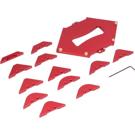 Frästisch-Eckschablonen-Set aus Aluminiumlegierung mit Radiusprofilen für Schreinerarbeiten T10–T40 R5–R40 (1/5)