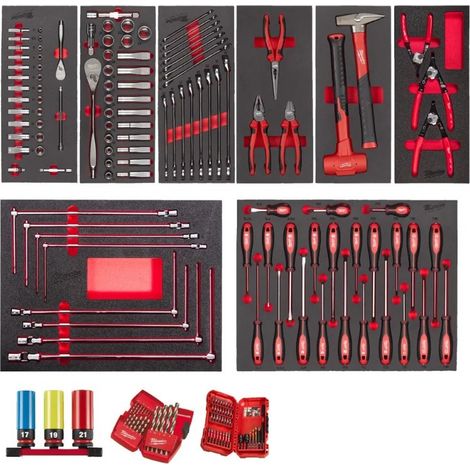 Milwaukee Assortimento Automotive Per Carrello - 172 Pezzi