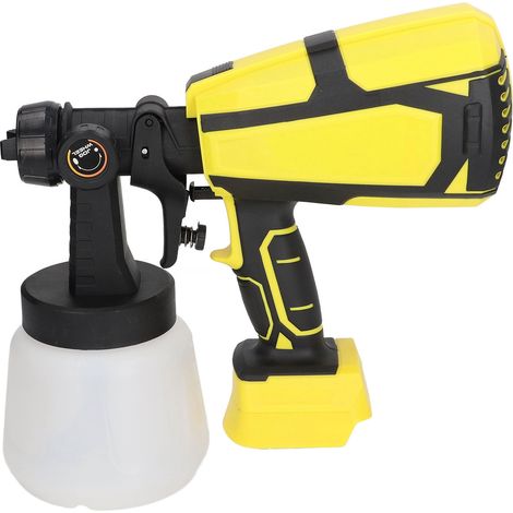 Pistolet à peinture sans fil haute puissance 21V alimenté par batterie lithium-ion sans balais avec réservoir de 1000ml pour la peinture domestique et l'impression sur armoires (machine nue). (1/5)