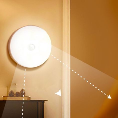 Intelligentes LED-Nachtlicht mit Anwesenheitssensor, kreative Nachttischlampe für Flur, Kleiderschrank oder Schlafzimmer, warmes Licht (1/5)