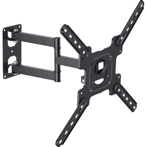 Soporte de pared para TV, ahorra espacio, robusto y duradero, negro. (1/2)
