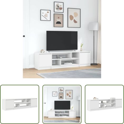 Holzwerkstoff - TV-Schrank Weiß 188,5x41x50 cm Holzwerkstoff (1/5)