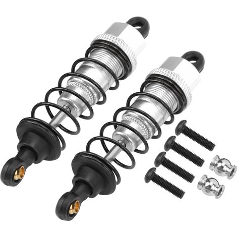 2 Pièces Amortisseur RC 82mm Alliage d'Aluminium pour Tamiya CC01 CC02, Pièces Amélioration Suspension (1/5)