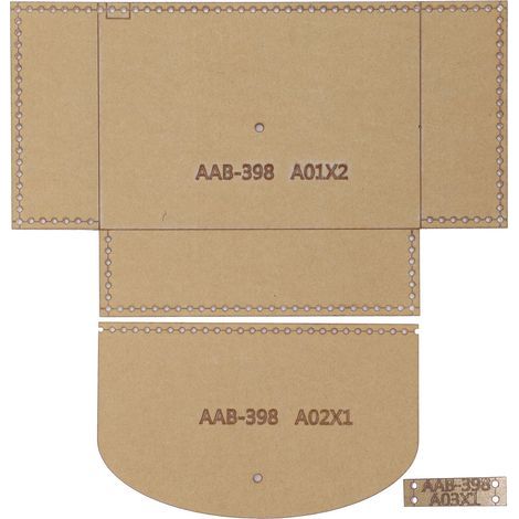 3-teiliges Acryl-Schablonen-Set zum Selbermachen von Ledermuster-Geldbörsenformen, Werkzeugen und Bastelzubehör (1/5)
