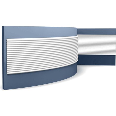3d wall panel Orac Decor WX210F REED Wall paneling Acoustic panel Flexible moulding Panel moulding Stucco moulding Decorative moulding contemporary design white 2 m