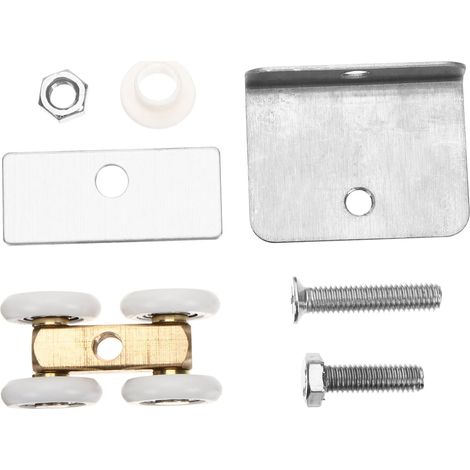 jeux de 4 chariots pour rails de porte de douche coulissante (1/5)