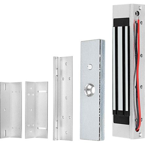 Verrou de porte électronique magnétique en métal 180 kg/350lbs Force de maintien DC 12 V Mode échec Safe Mode normal fermé avec support Z (1/5)