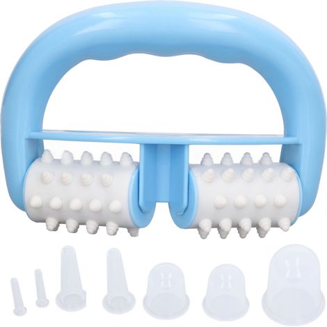 Rouleau Massageur Manuel Anti-Cellulite, Ventouses Silicone Visage, Détente Musculaire, Set Cupping Thérapie (1/5)
