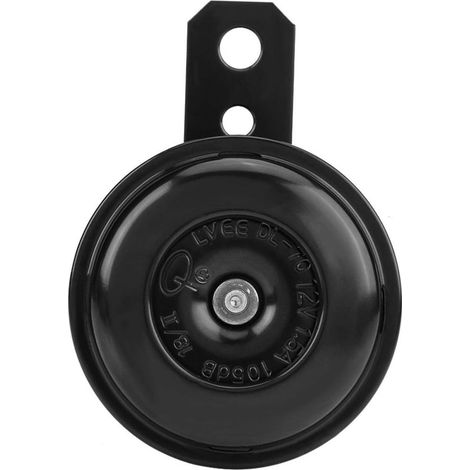 Klaxon moto Avertisseur Motocycle Universel Horn,12V 1,5A, 105db Etanche Rond Avertisseur Klaxon pour Scooters, Motos, Tricycles, Pocketbikes (1/5)