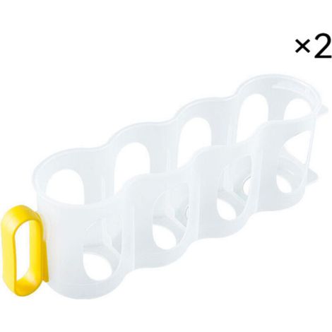 Lot de 2 supports à canettes pour réfrigérateur avec poignée, boîte transparente en PP, style japonais Tommoy01