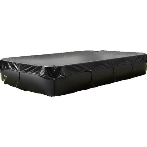 Schwimmbadabdeckung, langlebiges Material, einfach zu bedienen, schwarz (1/2)