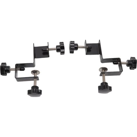 Lot de 2 pinces de fixation pour tiroirs de meubles (gauche et droite), gabarit de montage, pinces de menuiserie noires pour tiroirs avant de meubles.
