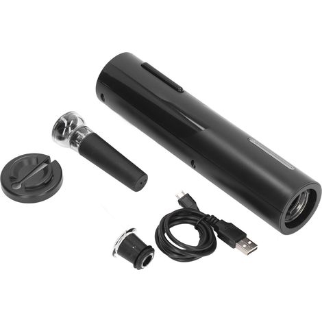 Ouvre-bouteille électrique automatique avec pompe à vide et chargeur USB, idéal pour les fêtes, la cuisine et le camping. Parfait pour les fêtes, la cuisine et le camping. (1/5)