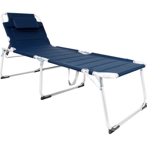 XXL Alu Gartenliege gepolstert L200xB70cm-MMC4400DB