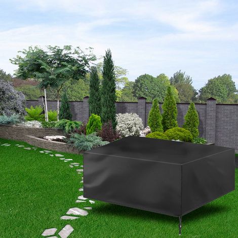 Housse imperméable Oxford pour table et chaises de jardin, anti-poussière (242 x 162 x 100 cm) (1/5)