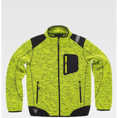 Chaqueta de punto combinada SPORT de cuello alto S9455 WORKTEAM XL Amarillo A.V.+Negro (1/2)