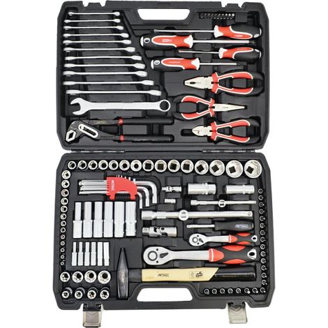 SET DI CHIAVI AWTOOLS 122 pezzi 1/2"" / 1/4"" LINEA NERA (1/4)