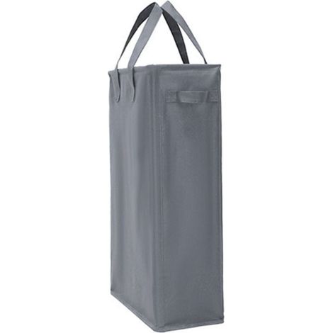 45L Paniers à Linge avec Poignées(Gris Foncé), Pliable Panier à Linge Mince Sac à Linge en Tissue Oxford Rectangulaire Corbeilles à Linge Sac de Rangement pour Salle de Bain 39x19x60CM (1/4)