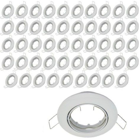Lot de 50 supports encastrable orientable blanc D82 (1/3)