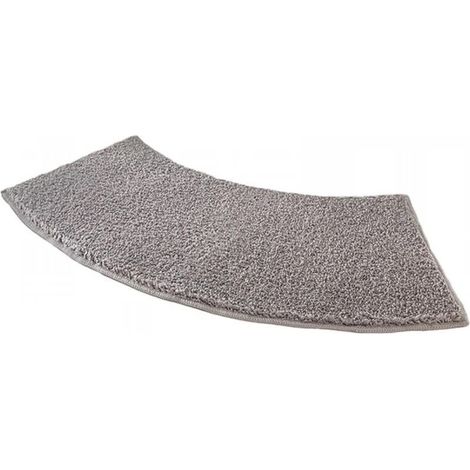 Tapis de bain incurvé, tapis de douche, tapis de toilette épais, tapis de bain écologique, tapis de salle de bain antidérapant, gris (1/5)