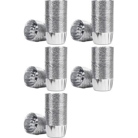 250 Pièces Séries Feuille D'Aluminium Cupcake Cups Jetable Doublures de Muffins Caissettes Panière en Aluminium de Petit Gâteau Porte-Ramequins (1/5)