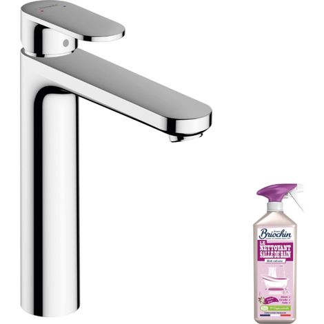 HANSGROHE 190 Mezclador de lavabo sin extraíble ni desagüe cromo + Limpiador Briochin