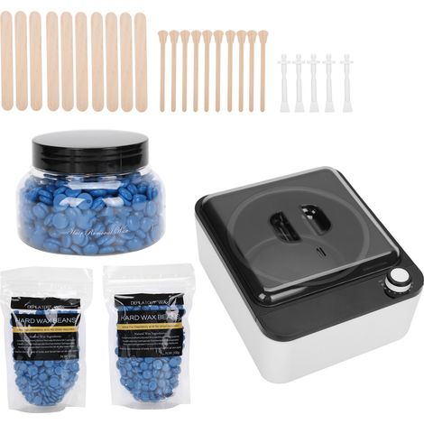 Kit de chauffe-cire pour épilation, comprenant des perles de cire, un bâtonnet d'épilation et des accessoires, prise standard américaine, 110 V (1/5)