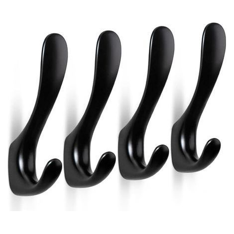 4 Pack Screw-in Wall Hook Zinc Alloy, Individual Wall Hook, Coat Hook Coat Hook for Coat Hat Towel Backpack for Bedroom Bathroom Entryway ( (1/4)