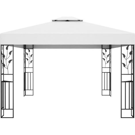FIMEI Tonnelle avec double toit 3x4 m Blanc (1/5)