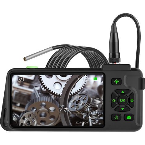 Industrie-Endoskop mit 4,5" 1080P IPS-Bildschirm, 6-LED-Schlangenkamera, IP67 wasserdicht, 2 Megapixel, TF-Kartensteckplatz (für Wartungszwecke)
