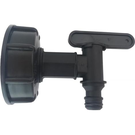 Raccordo per contenitore IBC con gomito di uscita e connettore rapido. PP bianco. IBC IG 2" (S60x6)