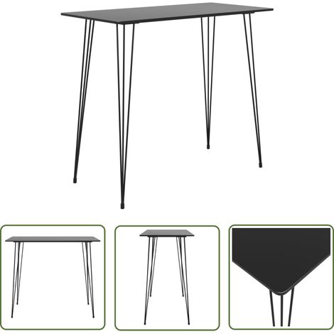 Table de bar,Table de haut,Table de salle à manger Noir 120x60x105 cm -41323 (1/5)