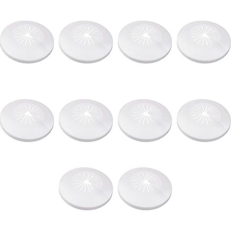 10Pcs Radiator Pipe Clamps Cover White Solid Plastic Pipe Decoration Plumbing Pipe Covers for 10-25mm Water Heating Pipe Radiator Rosette