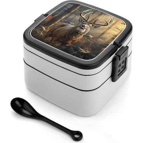 Boîte à bento empilable pour adultes, étanche, avec fermeture (1/5)
