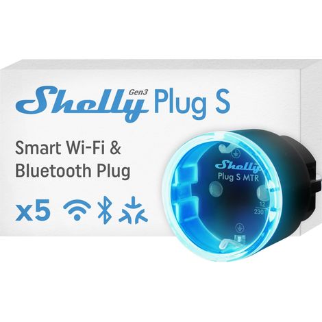 SHELLY PLUG S MTR GEN3 BLACK X5 3800238072247